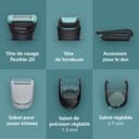 Philips Body Groomer 7000 Series - Trimmer for Men with 2D Flexing Head, Triple Protect Shave System, Interchangeable Heads, Intimate Trim & Shave, 100% Showerproof, 120 min. runtime, Model BG7485/30 - 3