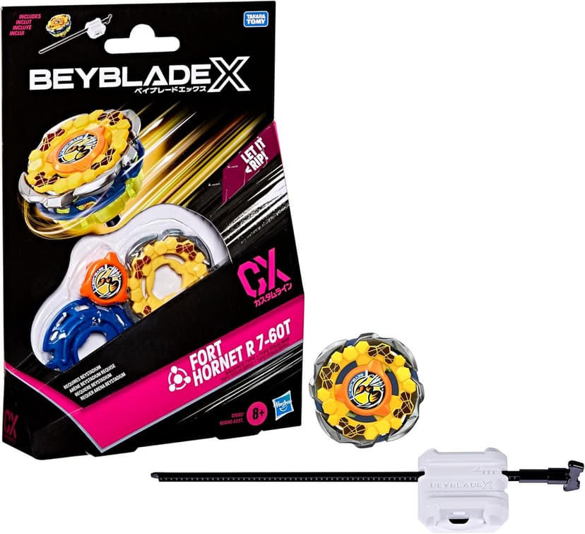 Beyblade X Fort Hornet R 7-60T CX Starter Pack Top and Launcher - 1