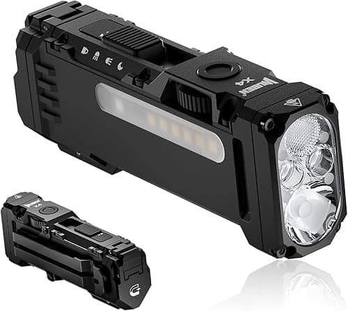 WUBEN Lampe torche plate X4 EDC avec lumière RVB, mini la…