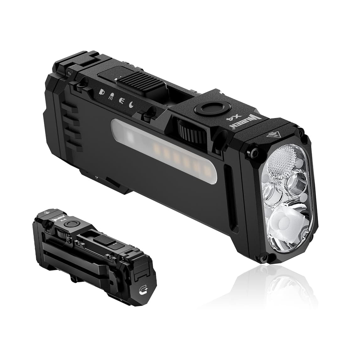 WUBEN Lampe torche plate X4 EDC avec lumière RVB, mini la…