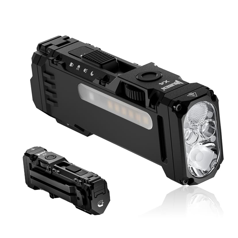 WUBEN Lampe torche plate X4 EDC avec lumière RVB, mini la… - 1