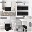 DIMJ Lot de 4 boîtes de rangement pliables avec couvercles, bacs de rangement pliables avec poignée, panier de rangement en tissu pour vêtements, jouets, livres - 6