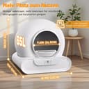 Self-Cleaning Cat Litter Tray, Cat Litter Tray, Self-Cleaning, Large, 65L + 9L Electric Cat Litter Box, XXL, App Control, Low Entry, Odour Elimination, Automatic Cat Litter Tray for Multiple Cats - 2