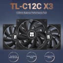 Thermalright TL-C12C X3 CPU Fan 120mm Case Cooler Fan, 4pin PWM Silent Computer Fan avec roulement S-FDB inclus, jusqu’à 1550RPM ventilateur de refroidissement (3 quantités) - 2