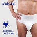 MoliCare Premium Mobile 10 Drops | Disposable Incontinence Pants: for Women and Men with Incontinence | Size XL | 51-67 inches | 4 Packs of 14 Pairs (56 Pieces) - 3