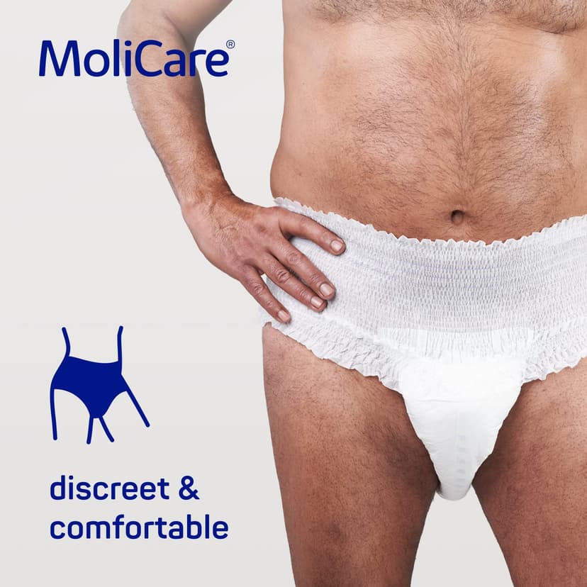 MoliCare Premium Mobile 10 Drops | Disposable Incontinence Pants: for Women and Men with Incontinence | Size XL | 51-67 inches | 4 Packs of 14 Pairs (56 Pieces) - 3