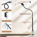 LIBORA Lampe de Bureau LED, Double tête lampe bureau, 5 Modes de Couleur 5 Niveaux de Luminosité, Col de cygne flexible et Peu encombrante lampe pince, lampen de table, Noir - 4