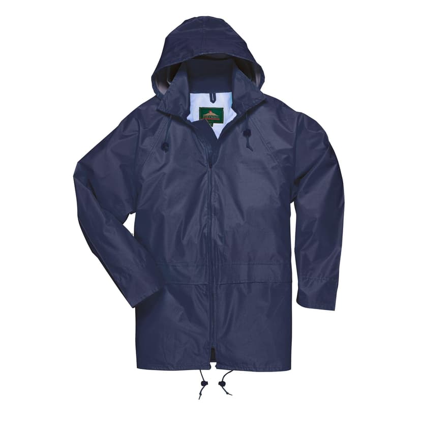 Portwest S440 Classic Rain Jacket Waterproof Coat Windbreaker Raincoat Hooded Workwear Pack Away Taped Seams Vented EN 343 PFAS Free Texpel Splash Eco UPF 40+, Navy, 6XL - 4