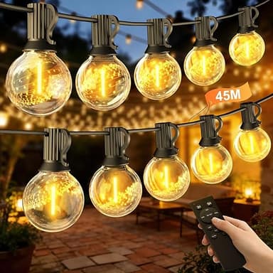 Outdoor Garden Fairy Lights with Remote Controls, 45.7 m …