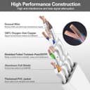 HiiPeak Cat 8 Flat Ethernet Cable 25m, Cat8 Internet Cable 40Gbps 2000Mhz High-Speed Professional LAN Patch Network Cables with RJ45 Gold-Plated Connector, Compatible with Cat5/Cat6/Cat7, White(25 m) - 4