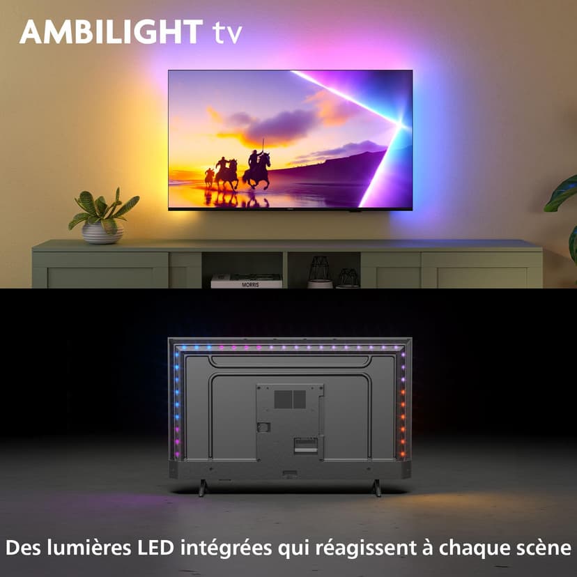 Philips Ambilight TV 75PUS8500 4K Smart TV - 75 Inch Display with Pixel Precise, Ultra HD, Titan OS, Dolby Vision and Dolby Atmos Sound - 2