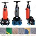 PixCy Laveuse Sol Professionnelle,Carrelage Autolaveuse sans Fil,2 Brosses Motorisées & Réservoirs 4L/6L,240 RPM Nettoyage Profond,pour Sols Durs & Carrelage,Portable Grey - 6