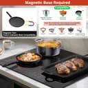 KICHPOWER Plaque Induction 4 Feux, 1 Zone Flexible, Plaque Induction 60cm Encastrable, Plaque de Cuisson électrique, Boost Fonction, Commande Tactile, 6000W, 9 Niveaux de puissance, Minuterie 1-99 Min - 7