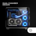 Mars Gaming MC-3TCORE, Custom ATX Gaming Case, Removable Tempered Glass Triple Window, Dual Camera, Reverse Connector Backplane Compatible Semitower, Liquid Cooling Support, Black - 3