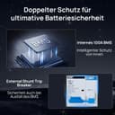 ECO-WORTHY Batterie Lithium 48V 100Ah*3 Bluetooth avec BMS 100A, LiFePO4 15,36kWh 3U pour Rack de Serveur avec Prise en Charge Can&RS485 pour système Solaire Complet, système photovoltaïque - 7