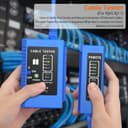 Proster RJ45 Crimp Tool Kit - RJ45 Pass Through Crimp Tool for CAT5 CAT5e CAT6 Network Cable with Network Cable Tester & 50Pcs Gold-Plated CAT6 Connectors & Covers & 5 Spare Blades & Stripper - 8