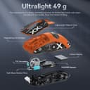 ATTACK SHARK X3 49g SUPERLIGHT Mouse, PixArt PAW3395 Gaming Sensor, BT/2.4G Wireless/Wired Gaming Mouse, 6 Adjustable DPI up to 26000, 200 Hrs Battery, Office Mice for Win11/Xbox/PS/Mac (Orange) - 5