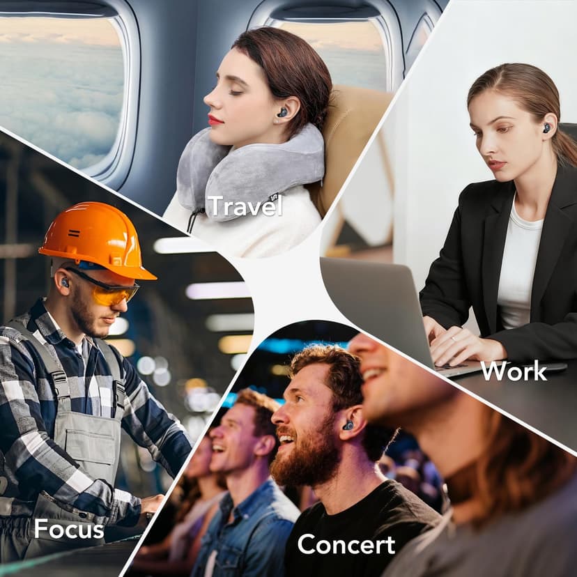 Bouchon D'oreille Pour Dormir, Anti-Bruit 45 dB, Bouchons Réutilisables en Silicone Souple et Ergonomiques, 4 Tailles (XS/S/M/L), Adaptés Pour Dormir/Voyager/Se Concentrer/Concert - 7