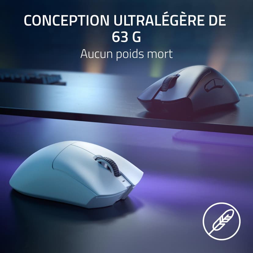 Razer DeathAdder V3 Pro - Souris Esports Ergonomique Sans Fil Légère (Design léger 63g, Capteur Optique Focus Pro 30K, Commutateurs de Souris Gen-3, Sans Fil HyperSpeed) Noir - 4
