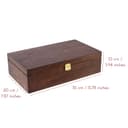 Creative Deco Brown Wooden Wine Box with Clasp | 2 Bottles | 35x20x10cm (+- 1 cm) | Natural Wood Wine Holder Bottle Easter Gift Storage Box Chest | Presentation Box - 2
