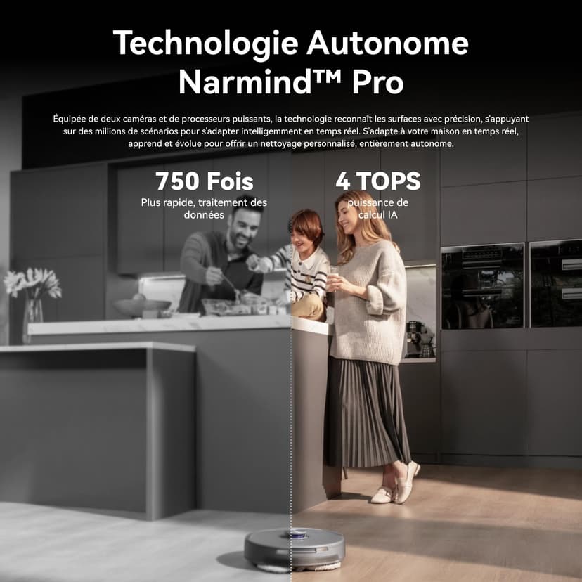 NARWAL Freo Z10 Ultra Robot Aspirateur Laveur, Balai Intelligent 18000Pa - Extension Serpillère Dynamique, Système Anti-Enchevêtrement, Nettoyage Humide/Sèche, Station Tout-en-Un - 9