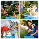 150FT or 200FT Expandable Garden Hose, Water Hose with Extra Strength Fabric, with 10-Pattern Spray Nozzle, Leakproof Lightweight Expanding Hose for Watering and Washing (150FT/45Meters) - 6