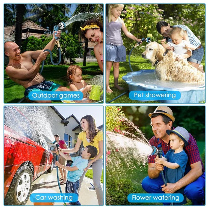 150FT or 200FT Expandable Garden Hose, Water Hose with Extra Strength Fabric, with 10-Pattern Spray Nozzle, Leakproof Lightweight Expanding Hose for Watering and Washing (150FT/45Meters) - 6