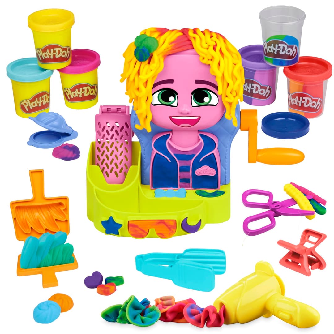 Play-Doh Salon de Coiffure, Coffret avec 6 Pots de Pâte à…