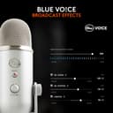 Logitech for Creators Blue Yeti USB Microphone for Recording, Streaming, Gaming, Podcasting on PC and Mac, Condenser Mic for Laptop or Computer with Blue VO!CE Effects, Adjustable Stand - Silver - 3