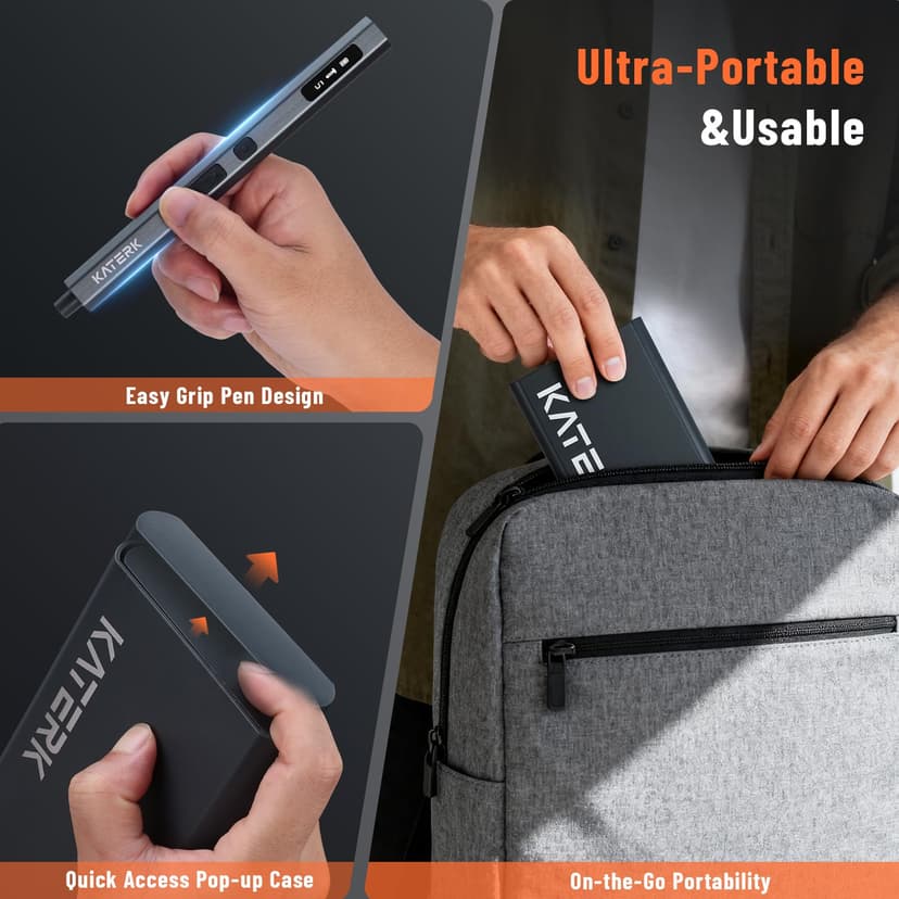 KATERK 64 Bits Precision Screwdriver Set, Mini Electric Screwdriver Set, Small Cordless Screwdriver with LED Light, Magnetic Storage, Repair Tool Kit for Electronics Phone Camera Laptop Watch - 8