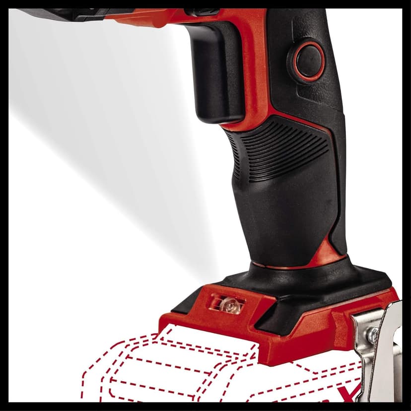 Einhell Cordless Drywall Screwdriver 18V Power X-Change, 4000 RPM, Depth Stop, Magnetic Bit Holder, LED, Lightweight Drywall Drill Driver with Storage Case, Without Battery TE-DY 18 Li Solo - 8