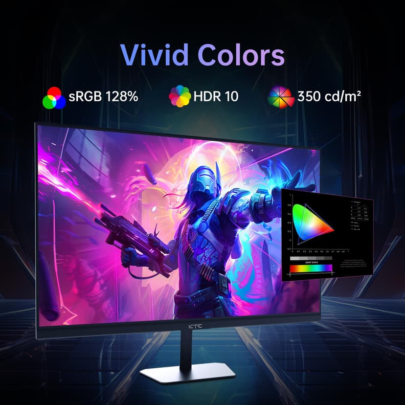 KTC 24.5" PC Gamer Monitor 400Hz 360Hz 240Hz | Fast IPS 1ms | FHD Display 1080P | HDR 400 128% sRGB | HDMI x2, DP x2 | Tilt Adjustment Silver Grey Screen 360Hz VESA H25 x 7 - 5