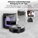 MONSGA Robot Aspirateur Laveur, 5000Pa Puissance, 180min Aspirateur Robot, 3.5L Sation Auto-vidage, LiDAR Navigation,Cartographie,Évitement d'Obstacles, pour Tapis et Poils d'animaux, App/Remote/Alexa - 6