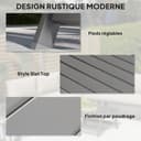 Outsunny Salon de Jardin extérieur d'angle et Convertible 4 pièces avec 2 banquettes, 1 Fauteuil d'angle et 1 Table Basse, Aluminium et Acier mobilier de Jardin pour Balcon terrasse, Beige - 6