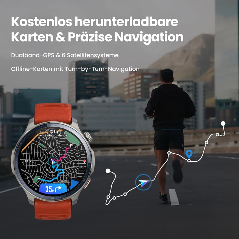 Amazfit Balance 2 Montre Connectée Homme 47mm, GPS, NFC, Écran AMOLED 1,5" en Verre Saphir, Autonomie 21J, 170 Modes Sport, Hyrox, Golf, Suivi Cardio & Sommeil, Smartwatch pour Android et iPhone - 4