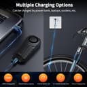 WSDCAM Wireless Bike Alarm with Remote, Rechargeable Bicycle Alarm System Anti Theft, IP65 Waterproof, 113dB Loud Bike Alarms for E-Bikes, Motorcycles, Scooter, Outdoor Riding and Cycling Safety - 4