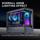 Jungle Leopard Interstellar-V2 Daisy Chain RGB PC Ventilateur 120MM 3er Pack,1850RPM/68CFM/2.4mmH2O/24LEDs,5V3PIN ARGB und 12V4PIN PWM Ventilateur (3, Black, 120MM-Reverse) - 5