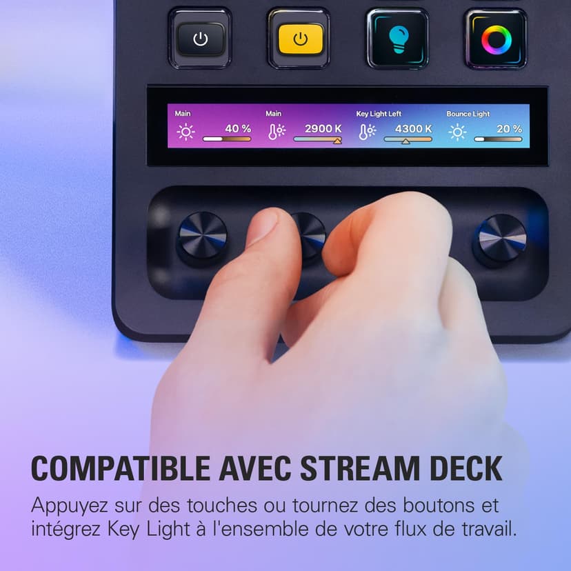 Elgato Key Light - Éclairage de studio pro 2 800 lumens avec pince pour bureau, pour streaming, enregistrement et visioconférence, avec température et luminosité réglables sur Mac, PC, iOS et Android - 9