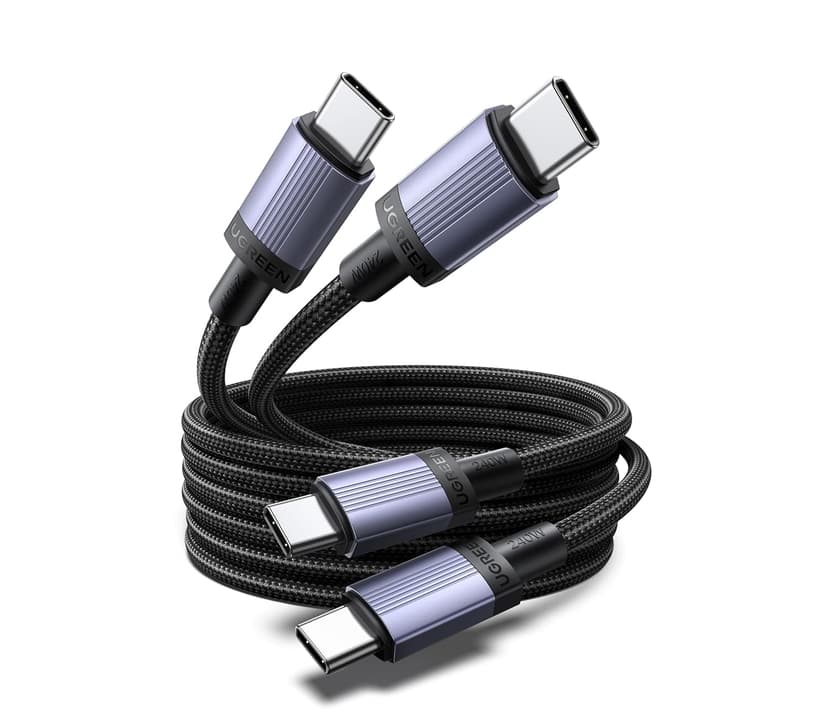 UGREEN 240W USB C to USB-C Cable 2 Pack PD 3.1 Fast Charging Cable Type C Charger Lead Compatible with MacBook Pro/Air, HP Laptop, iPad Pro/Air, iPhone Air/17/16, Galaxy S25 Ultra, 2x2M - 1