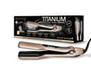 SAINT ALGUE Demeliss Titanium - Professional Titanium Wide Straightener with Steam Technology, for All Hair Types, Temperature from 150 ° to 230 °, 40 ml Water Tank - Gold / Black - 1