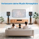 Paire de Supports d'enceintes réglables en Hauteur pour KEF LS50 Meta - Socle de Sol renforcé Finition Bois pour KEF LS50 Meta et LS50 Wireless II - Capacité de Charge : 22,7 kg (50 lbs) - 7