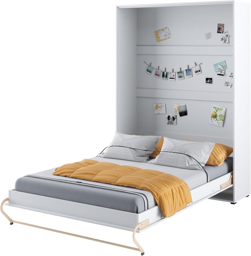 Homlando Lenart Concept Pro CP01 Lit mural, 140 x 200 cm, pliant vertical, armoire avec lit intégr, blanc mat - 1