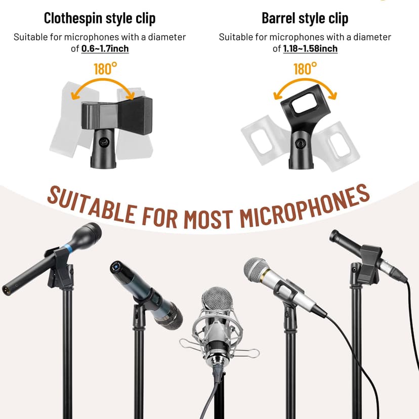 CAHAYA Upgraded Tripod Boom Sheet Microphone Stand Universal Metal Mic Stand with Carrying Bag, for Performance Singing Speech Wedding Stage and Outdoor CY0311 - 4