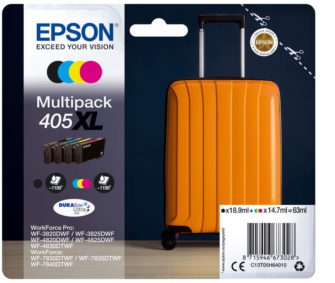 Epson Multipack 4-Colours 405XL DURABrite Ultra Ink