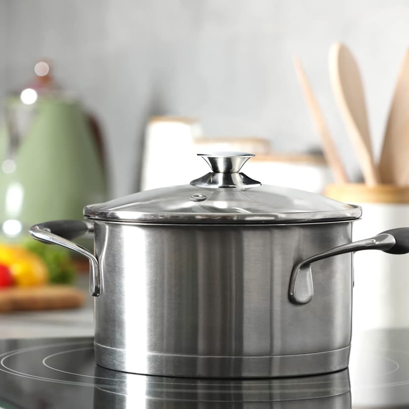 KADAX Lot de couvercles de casserole universels en verre avec poignée, résistants à la chaleur, différentes tailles, couvercle en verre pour casserole, poêle (20+24+26+28 cm, poignée argentée) K8380 - 3