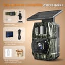 MAXDONE Wildlife Camera WiFi Bluetooth, 48MP 30FPS Solar Trail Camera (DARK GREEN) - 6