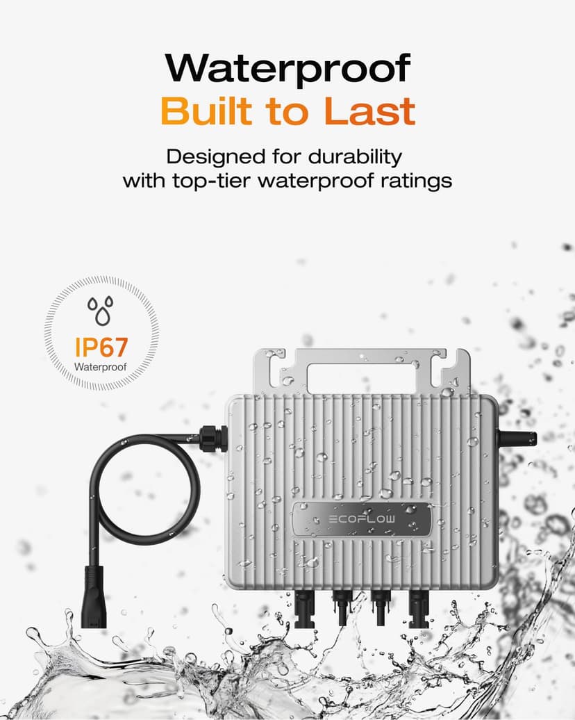 ECOFLOW Stream 800W Micro inverter, Smart Solar Inverter WiFi for Balcony Solar System, IP67 Waterproof, App Control, MPPT - 3