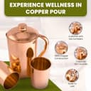 100% Pure Copper Jug1500 ml With 2 Tumblers | Drinking Water Plain Pitcher With Glasses | Copper Jug Set With Lid & Cups | Handle Water Bottle | Ayurveda Health Benefits - 4