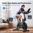 MERACH Heavy Duty Magnetic Exercise Bike with 22 lb Flywheel, 50% Improved Training Efficiency, Ultra-Quiet Design, Shock-Absorbing Extra Large Cushion, Indoor Bike with Exclusive App, Up to 350 lb - 6