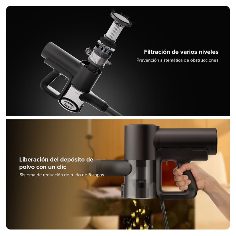 roborock F25 Combo Aspirateur Laveur, aspirateur sans Fil 5-en-1 Autonettoyage à Haute température de 90 °C et Aspiration 20 000 Pa pour Un Nettoyage Profond,inclinable à 180° Nettoyage Deux Bords - 6
